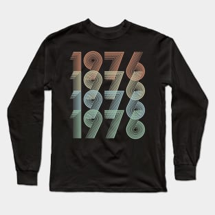 Vintage 1976 44rd Birthday Gift idea Men Women Long Sleeve T-Shirt